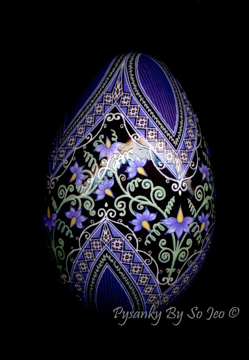 Nightshade - Solanum dulcamara Ukrainian Easter Egg Pysanky By So Jeo